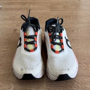 On Running Sneakers - White, Black, and Orange